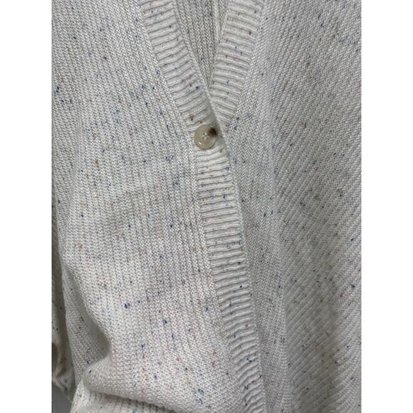 J. Crew Donegal Button-Front Oversized Wool Speckled Knit Poncho Twee - Picture 4 of 7